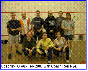 Text Box:  
Coaching Group Feb 2007 with Coach Ron Nye.
